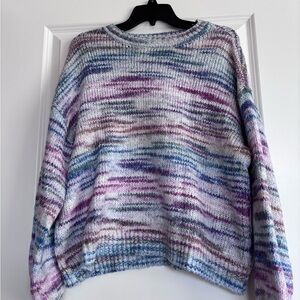 Vince Camuto Pastel Multistripe Crewneck Sweater